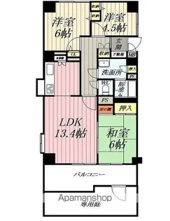埼玉県三郷市高州4丁目【マンション】の間取り