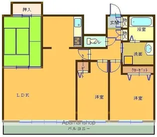 ネオハイツ清明町壱番館 602号【602号室】の間取り
