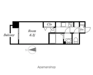 メイクス矢場町【605号室号室】の間取り
