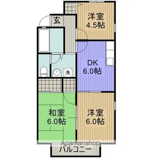 レーベン上木部【1階】の間取り