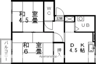 プレジール三島【1階】の間取り