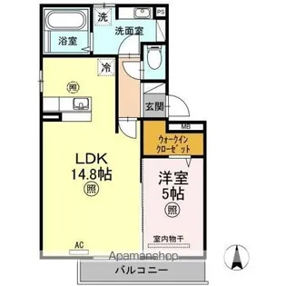 レジーナ車木(クルマギ)【2階】の間取り