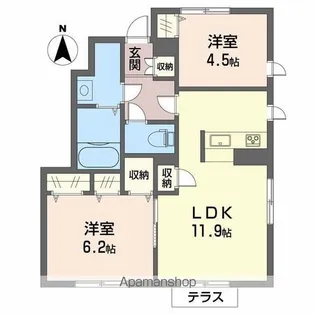 シャーメゾン上泉【1階】の間取り