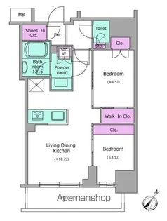 アーバネックス日本橋茅場町【11階】の間取り