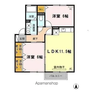 サンリール【2階】の間取り