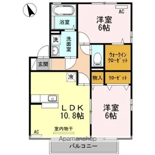 アブニール新涯 A棟【2階】の間取り