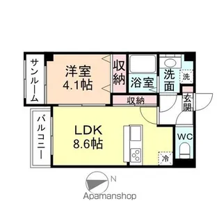 CALA ROSSO【1階】の間取り