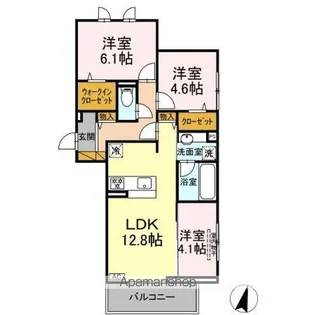 スペランツァ・ドゥエ【2階】の間取り