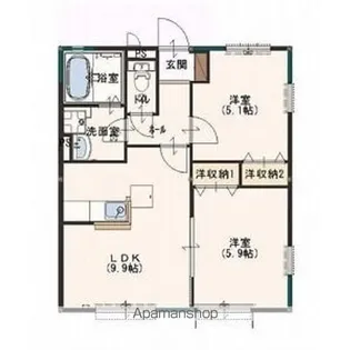 ドンキーフォレスト663【1階】の間取り