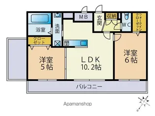 アトラス恵庭【3階】の間取り