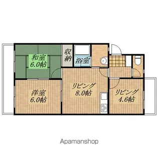 須崎マンション【105号室】の間取り