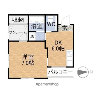 LOS BONOS【205号室】の間取り