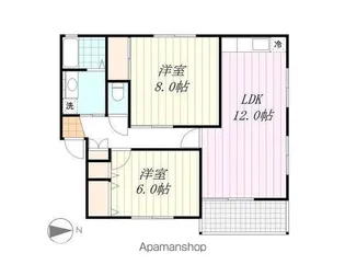 エッフェルハイツ【B101号室】の間取り