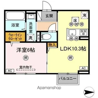 アフィネ浜ノ茶屋【1階】の間取り