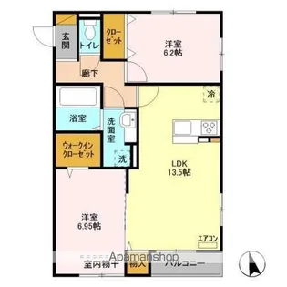 シャトーヒルズ【1階】の間取り