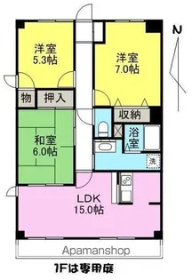 フィネス伏石【3階】の間取り