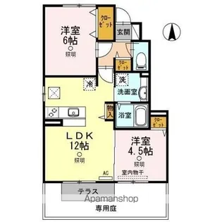 オークス金子 D棟【1階】の間取り