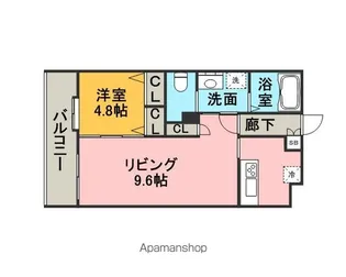 S−FORT筑紫通り【408号室】の間取り