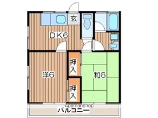 陽輝荘【201号室】の間取り