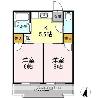 ライフ神島【1階】の間取り