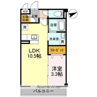 メルペール【3階】の間取り