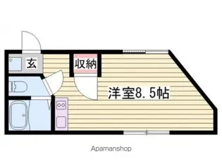 ベルフラワー岡町【202号室】の間取り