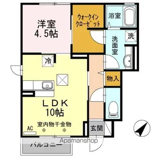 レ・セーナ パレスB【1階】の間取り