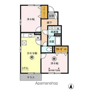 ハイツ フォーシーズン AB【1階】の間取り