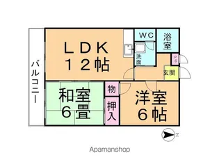 メゾンド佐久間Ⅱ【101号室】の間取り
