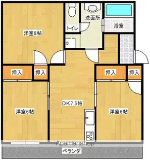 JHCマンション【305号室】の間取り