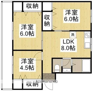 オークヒル熊野Ⅰ【301号室】の間取り
