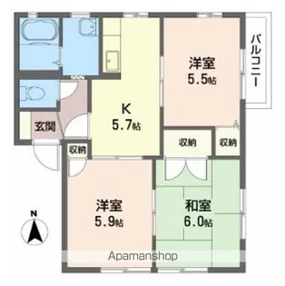 グローバルフォレスト【2階】の間取り