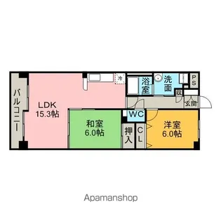 サンタスクエア東新【4階】の間取り