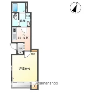 アルモニ原町【1階】の間取り