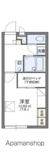 レオパレスアネックス北野【104号室】の間取り