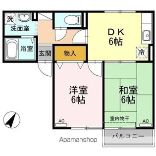 エスパシオ那賀川 A棟【2階】の間取り