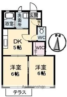 広島県福山市神辺町大字川北【アパート】の間取り