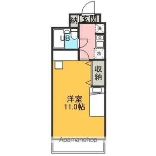 JRF フレシア金沢【414号室】の間取り