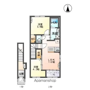 イリアス【2階】の間取り
