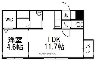 マストライフ南4条【4階】の間取り