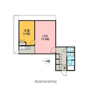 PRIME URBAN札幌 RIVER FRONT【18階】の間取り