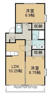 カーサ・アマリーロ【205号室】の間取り