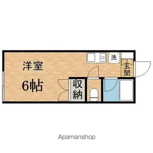 コーポ亀龍【202号室】の間取り