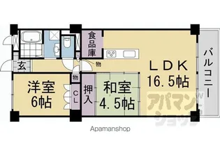 向島ニュータウン 2街区 B棟【403号室】の間取り