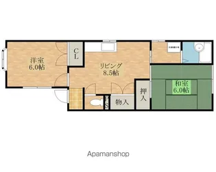 トータス東光【1C号室】の間取り