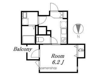 1Kの間取り画像