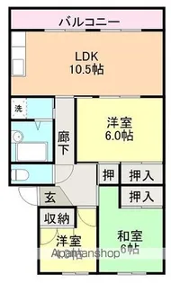 グランドゥール【32号室】の間取り