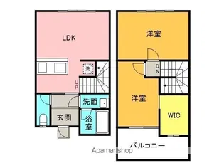 フォレスタ伊丹坂(イタミザカ)【2号室】の間取り