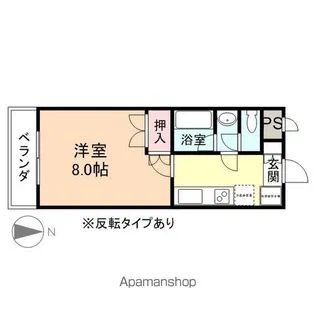 イーグル小杉【105号室】の間取り