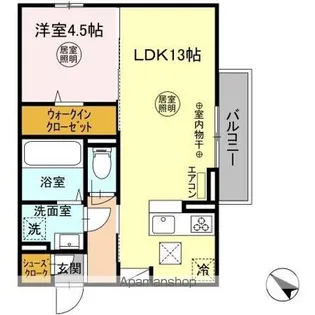 ウエスト・パーク C【1階】の間取り